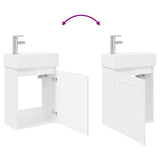 Bathroom Vanity Unit with Tap High Gloss White 889505