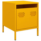 Bedside Cabinets 2 pcs Mustard Yellow 35x39x43.5 cm Steel 851251