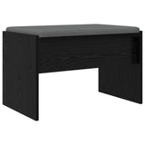 Hall Bench with Cushion Black Oak 63 x 38 x 40 cm 891545