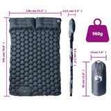 Self Inflating Camping Mattress with Pillows 2-Person Grey 4007099