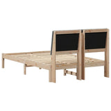 Bed Frame with Headboard Brown 120 x 200 cm Solid Pine Wood 878890