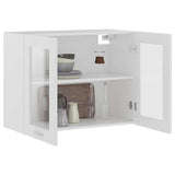802529 Hanging Glass Cabinet "Lyon" White 80x31x60 cm Engineered Wood