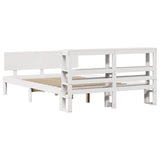 Bed Frame with Headboard without Mattress White 150x200 cm King Size 3306089