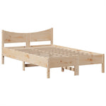 ZNTS Bed Frame without Mattress 120x200 cm Solid Wood Pine 3323380