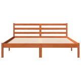 Bed Frame without Mattress Wax Brown 200x200 cm Solid Wood Pine 844149