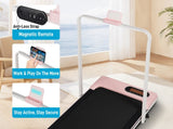Folding Treadmill with Handrail & Adjustable Incline, 1-10 km/h Running Machine, Space Saving Low N601P303820P