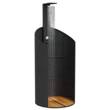 Outdoor Shower Black 100x100x241.5 cm Poly Rattan and Acacia Wood 368212