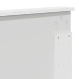 Bed Frame with Headboard White 140 x 190 cm Solid Pine Wood 3409345
