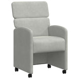 Dining Chairs with Wheels 2 pcs Light grey 58 x 65 x 98 cm 42017875
