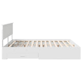 Bed Frame with Headboard White 180 x 200 cm Engineered Wood 3410861