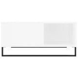 Coffee Table White 80x80x36.5 cm Engineered Wood 830788