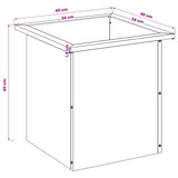Garden Planter with LED 2 pcs Olive Green 40 x 40 x 40 cm Steel 8008133