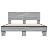 Bed Frame without Mattress Grey Sonoma 135x190 cm Double 3280210
