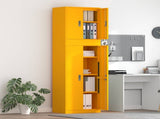 Storage Cabinet 2 pcs Mustard Yellow 60 x 40 x 210 cm Steel 3438762