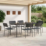 Dining Set 7 pcs Anthracite Steel 3422863