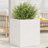 Garden Planter White 40x40x46 cm Solid Wood Pine 3282400