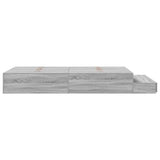 Storage Bed Frame Grey Sonoma 120 cm Engineered Wood 3335690
