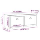 Hallway Bench BODO White 114x40x45 cm 4016869