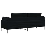 3-Seater Sofa Black 222 x 81 x 89 cm Fabric 42048631