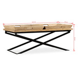 ZNTS Coffee Table Solid Mango Wood 110x55x42 cm 244898
