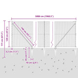 Welded Wire Fence with Spikes 50 x 1.2 m 3353275
