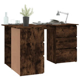 Corner Desk Smoked Oak 145x100x76 cm Engineered Wood 815441