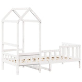 Day Bed with Roof without Mattress White 80x200 cm Solid Wood 3282265