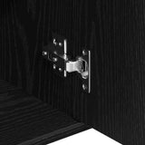 Sideboard Black Oak 88x30x70 cm Engineered Wood 862445