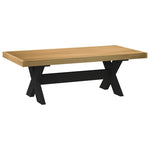 ZNTS Coffee Table NOAIN X-Shaped Legs 120x60x40 cm Solid Wood Pine 4100034