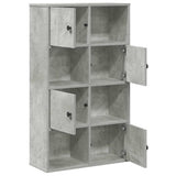 Bookcase Concrete Grey 60x24x101.5 cm Engineered Wood 860394