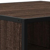 Coffee Table Brown Oak 80x80x30 cm Engineered Wood and Metal 848773
