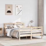 Bed Frame without Mattress 120x190 cm Small Double Solid Wood Pine 3305814