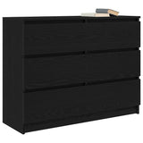 Sideboard Black Oak 100x35x76 cm Engineered Wood 3328499