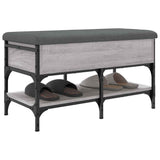 Shoe Bench Grey Sonoma 82x42x45 cm Engineered Wood 835195