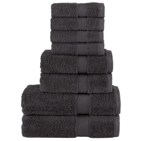 8 Piece Premium Towel Set SOLUND Anthracite 600 gsm 137537