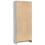Bookcase Grey Sonoma 60x24x143 cm Engineered Wood 857817