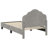 Children's Bed Frame with Headboard Light Grey 80 x 160 cm 42010936