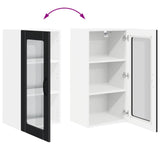 Wall Glass Cabinet PORTO Black 40 x 31 x 80 cm Engineered Wood 885337