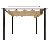 Garden Gazebo with Retractable Roof 3x3 m Taupe 318536