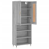 Highboard Grey Sonoma 69.5x34x180 cm Engineered Wood 3200055