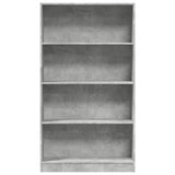 Bookcase Concrete Grey 80x24x143 cm Engineered Wood 857847
