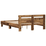Bed Frame with Headboard Old wood 140 x 190 cm Engineered wood 3333951