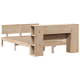 Bookcase Bed without Mattress 120x200cm Solid Wood Pine 3322630