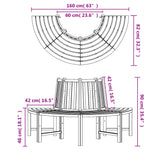 Tree Benches 2 pcs Half Round 160 cm Solid Wood Teak 3157908