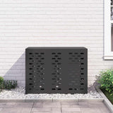 Air Conditioner Cover Black 110 x 50 x 80 cm Steel 865904