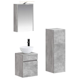Bathroom Furniture Set 4 pcs Concrete Grey 3407466