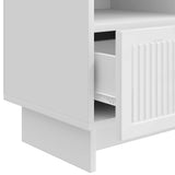 TV Cabinet High Gloss White 102 x 34.5 x 50 cm Engineered Wood 893989