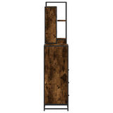 4 Piece Bathroom Furniture Set Smoked Oak Engineered Wood 3301302