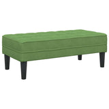 Bench with Cushion Light Green 113 x 57 x 39 cm Velvet 42001950