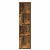 Corner Cabinet Old Wood 33x33x132 cm Engineered Wood 856722